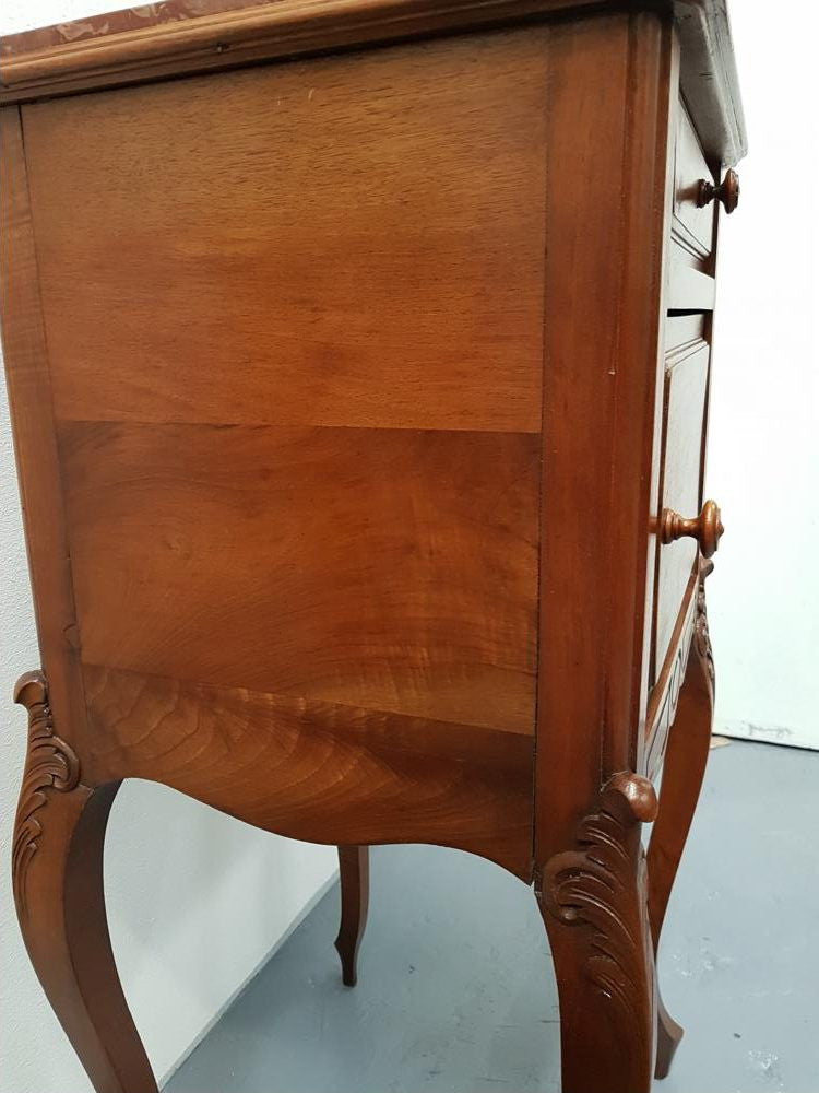 Single French Walnut Bedside Cabinet | Antique & Vintage | Moonee Ponds Antiques | Australia Wide Delivery