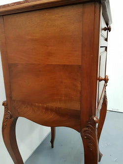 Single French Walnut Bedside Cabinet | Antique & Vintage | Moonee Ponds Antiques | Australia Wide Delivery