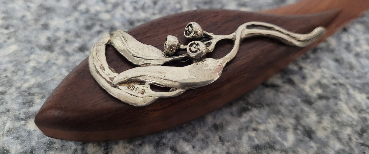Australian Cedar and sterling silver letter opener. In good original condition, please view photos as they help form part of the description.