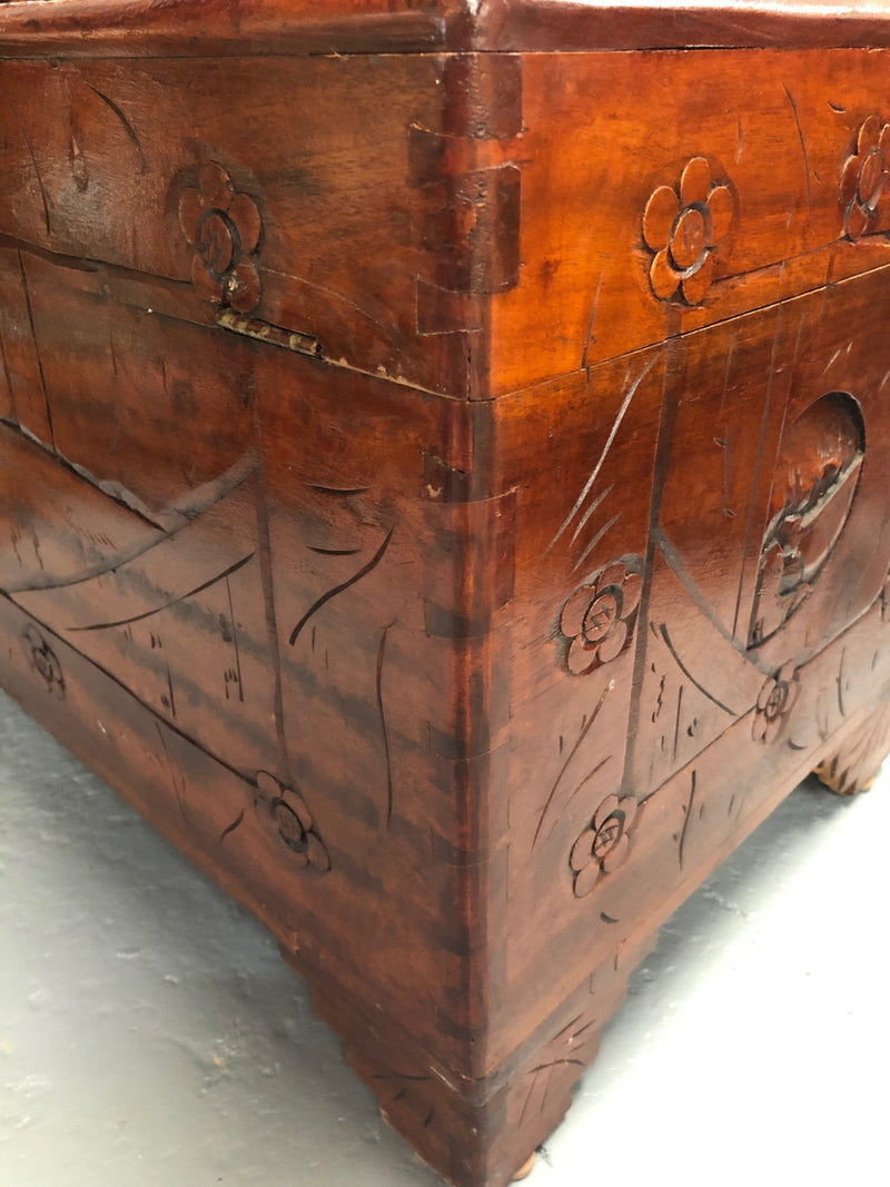 Lovely Carved Camphor Wood Chest – Moonee Ponds Antiques