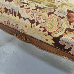 Antique French Louis XV Style Tapestry Stool