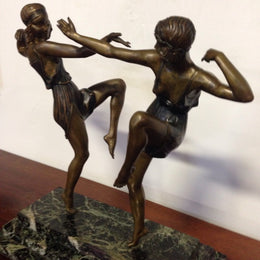 French Art Deco Bronze Dancers Duvernet