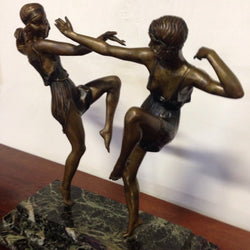 French Art Deco Bronze Dancers Duvernet | Antique & Vintage | Moonee Ponds Antiques | Australia Wide Delivery
