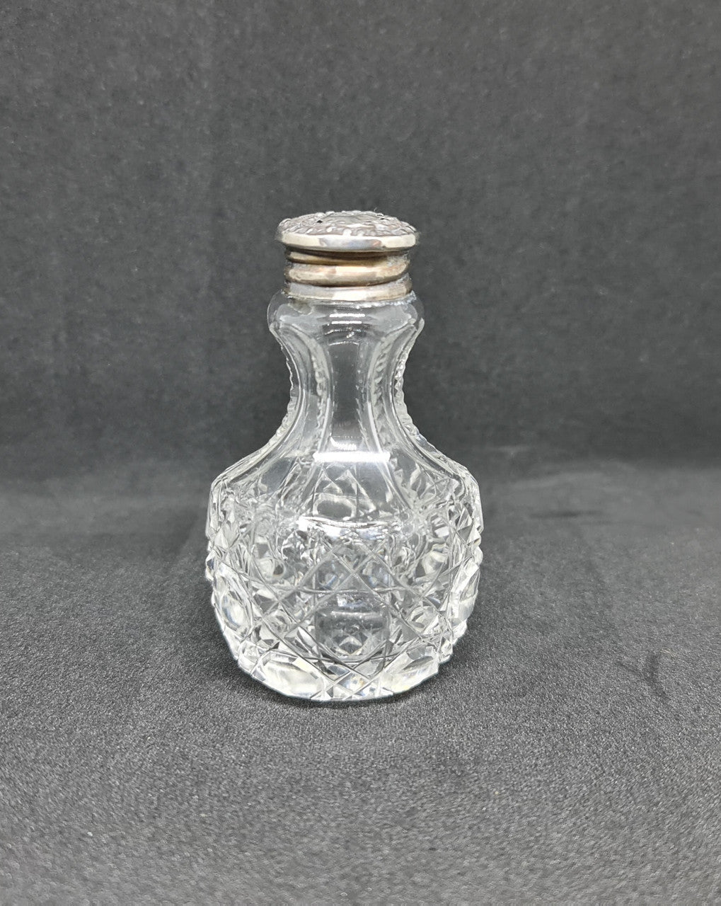 Edwardian Silver Top Glass Vanity-Powder Jar | Antique & Vintage | Moonee Ponds Antiques | Australia Wide Delivery