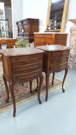 Petite Pair of French Bedside Cabinets | Antique & Vintage | Moonee Ponds Antiques | Australia Wide Delivery
