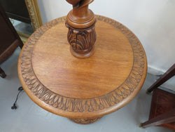 French Oak And Fruitwood Standard Lamp | Antique & Vintage | Moonee Ponds Antiques | Australia Wide Delivery