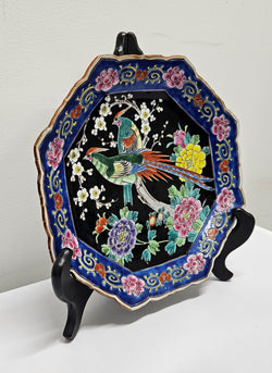 Early 20th Century Chinese Famille Noire Plate | Antique & Vintage | Moonee Ponds Antiques | Australia Wide Delivery