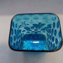Blue Victorian Art Glass Vase