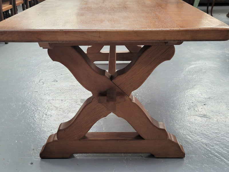 French Oak Pedestal Base Farmhouse Extension Table.  Good original condition - very hard to find.