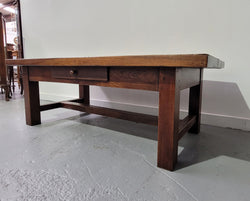 French Farmhouse Style Heavy Oak Coffee Table | Antique & Vintage | Moonee Ponds Antiques | Australia Wide Delivery