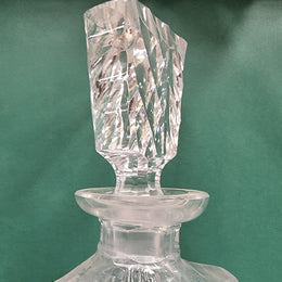 Vintage Heavy Cut Crystal Decanter & Stopper