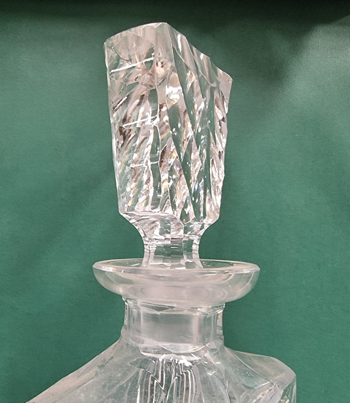 Vintage Heavy Cut Crystal Decanter & Stopper