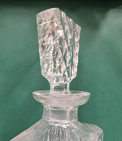 Vintage Heavy Cut Crystal Decanter & Stopper | Antique & Vintage | Moonee Ponds Antiques | Australia Wide Delivery