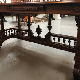 19th Century French Walnut Henry II Style Desk