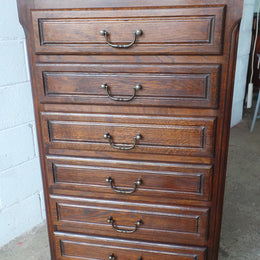Fabulous French Oak Set Of Six Drawers