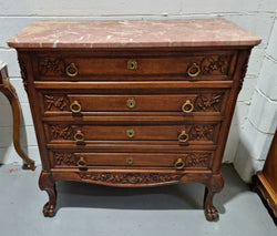 French Renaissance Style Marble Top Chest of Drawers | Antique & Vintage | Moonee Ponds Antiques | Australia Wide Delivery