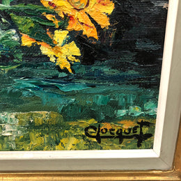 Beautifully framed floral oil on canvas