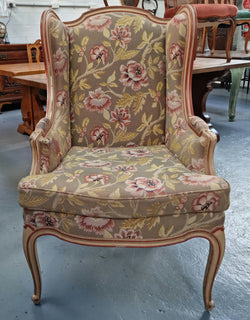 Beautiful French Painted Vintage Upholstered Armchair | Antique & Vintage | Moonee Ponds Antiques | Australia Wide Delivery