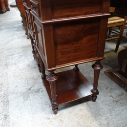 Pair Of French Mahogany Bedside Cabinets-1