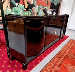 French Art Deco Sideboard With Custom Black Lacquer Finish | Antique & Vintage | Moonee Ponds Antiques | Australia Wide Delivery