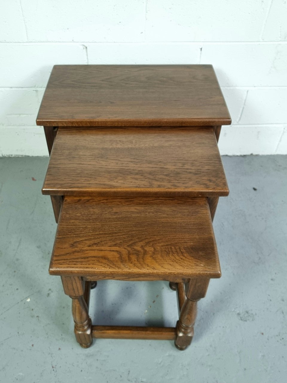 Vintage Nest of Three French Oak Tables | Antique & Vintage | Moonee Ponds Antiques | Australia Wide Delivery
