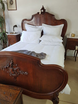French Walnut Louis XV Style Bed | Antique & Vintage | Moonee Ponds Antiques | Australia Wide Delivery