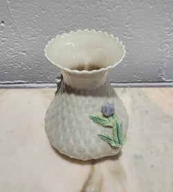 Vintage Belleek Irish Porcelain Thistle Design Vase | Antique & Vintage | Moonee Ponds Antiques | Australia Wide Delivery