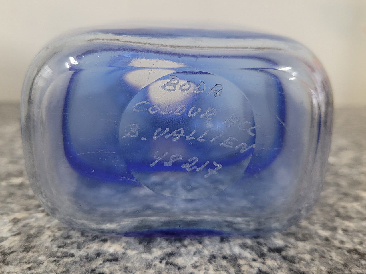 "Bertil Vallien" Kosta Boda Blue Vase | Antique & Vintage | Moonee Ponds Antiques | Australia Wide Delivery