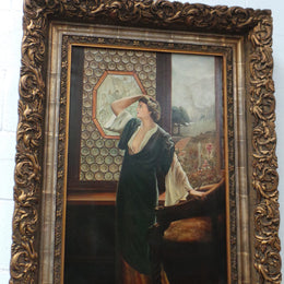 Sensational Antique Oil Painting On Canvas