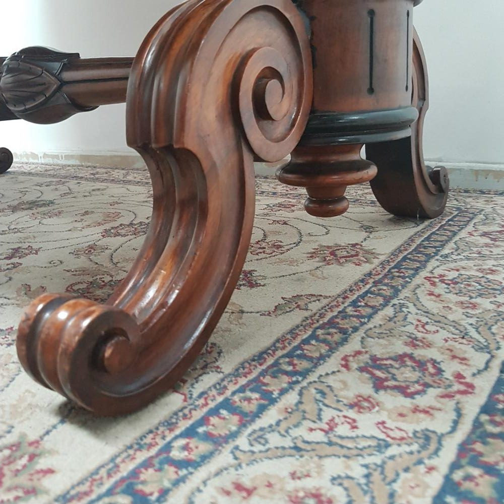 19th Century French Burr Walnut Salon Table