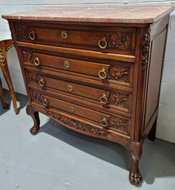 French Renaissance Style Marble Top Chest of Drawers | Antique & Vintage | Moonee Ponds Antiques | Australia Wide Delivery