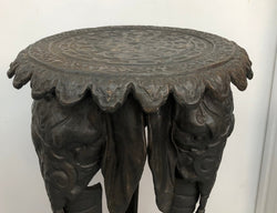 French Patina Bronzed Plant Stand Of Three Elephants | Antique & Vintage | Moonee Ponds Antiques | Australia Wide Delivery