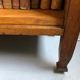 French Style Oak Open Bookcase