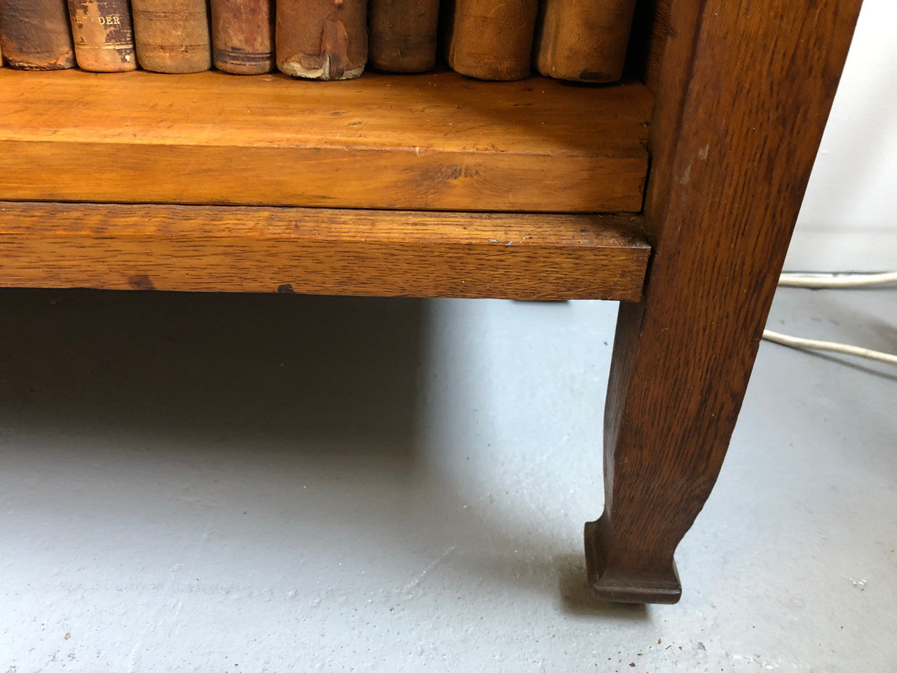 French Style Oak Open Bookcase