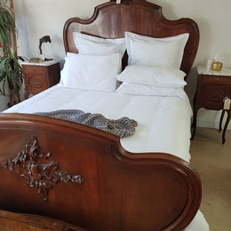 French Walnut Louis XV Style Bed