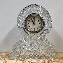 Vintage Cut Crystal Clock Mantle Clock