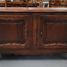 A hard to find Louis XV style French two door cabinet which would make an ideal TV cabinet. It has been sourced from France and in good original detailed condition.