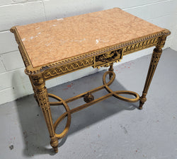 French Louis XVI Style Gilt Center Table with Marble Top | Antique & Vintage | Moonee Ponds Antiques | Australia Wide Delivery