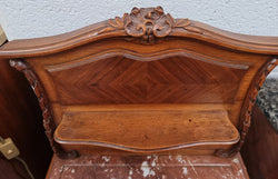 Single Louis 15th Inset Marble Bedside Cabinet | Antique & Vintage | Moonee Ponds Antiques | Australia Wide Delivery