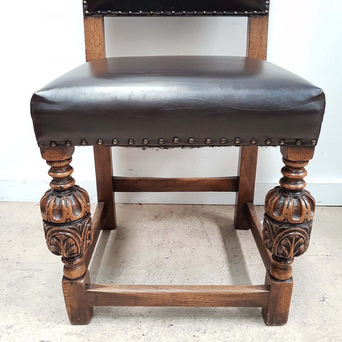 Set Of Ten Tudor Style Dining Chairs