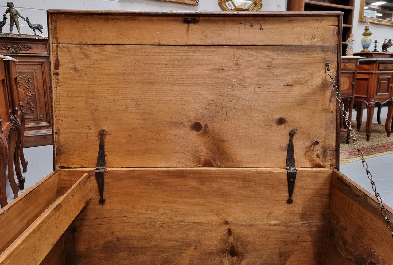 Late Victorian Pine Blanket Box Trunk | Antique & Vintage | Moonee Ponds Antiques | Australia Wide Delivery