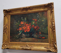 Signed Oil on Canvas of a Charming Floral Arrangement in Vase | Antique & Vintage | Moonee Ponds Antiques | Australia Wide Delivery