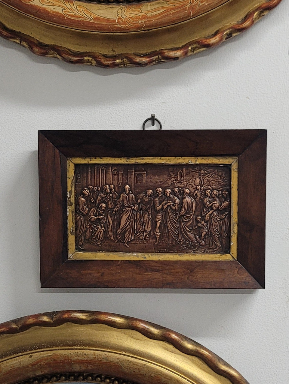Signed Georgian Copper Panel Plaque In Original Frame Circa 1827