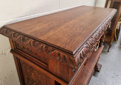 Henry II Style Nicely Carved French Oak Server | Antique & Vintage | Moonee Ponds Antiques | Australia Wide Delivery