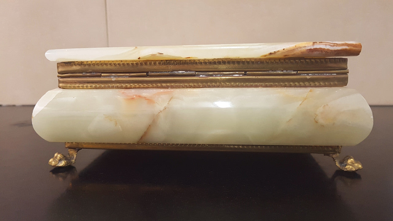 Alabaster Jewellery Box | Antique & Vintage | Moonee Ponds Antiques | Australia Wide Delivery