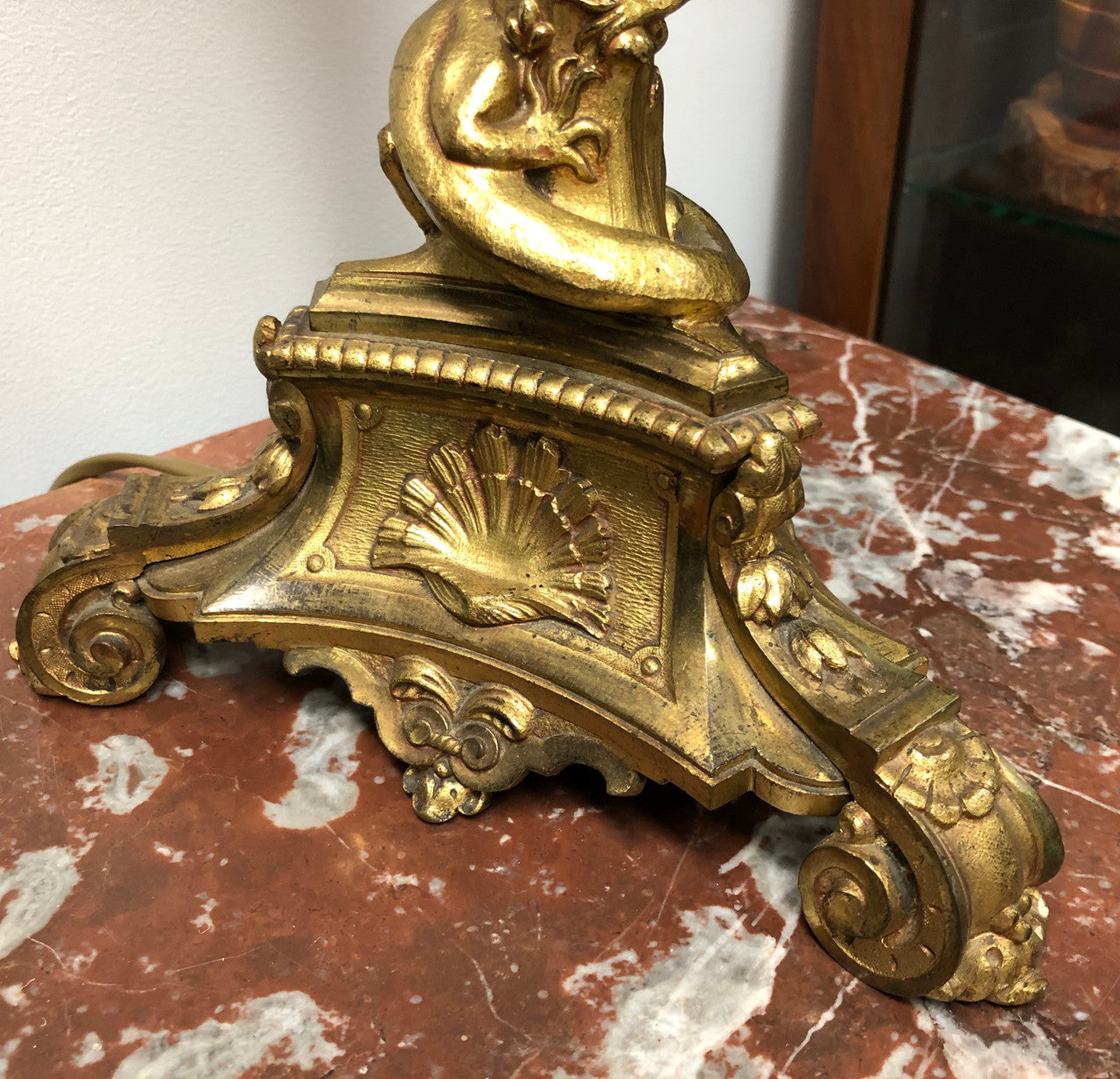 Antique French Ormolu Belle Epoque Lamp Depicting A Lizard | Antique & Vintage | Moonee Ponds Antiques | Australia Wide Delivery