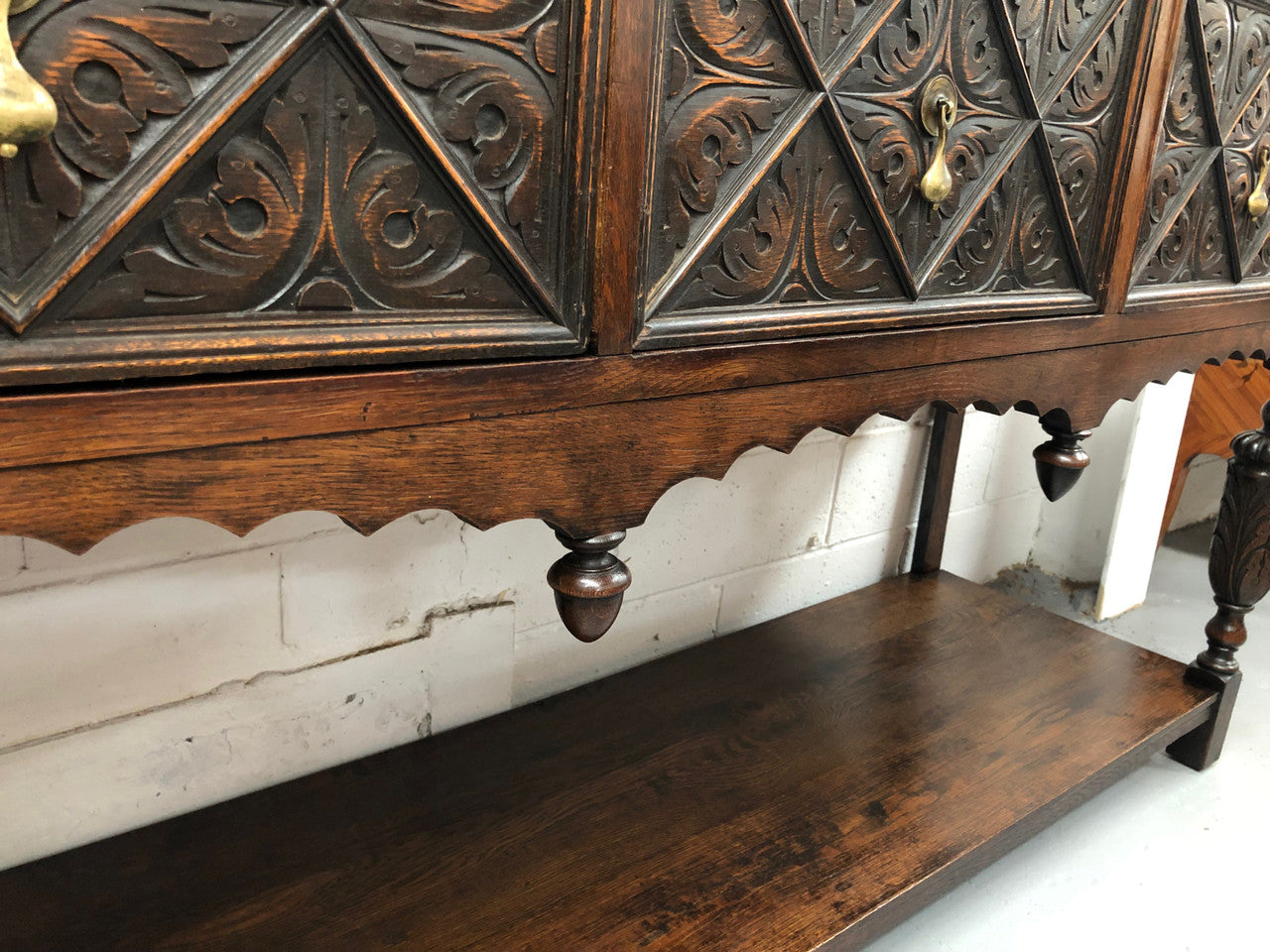 Georgian Style Carved Oak Dresser