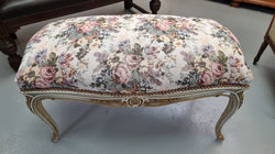 Antique Painted Louis XV Style Upholstered Stool | Antique & Vintage | Moonee Ponds Antiques | Australia Wide Delivery