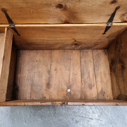 Late Victorian Pine Blanket Box Trunk
