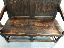 French 19th Century Oak Hallway Bench Seat | Antique & Vintage | Moonee Ponds Antiques | Australia Wide Delivery